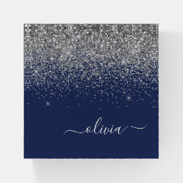 Marinho de prata Blue Glitter Girly Monographic No