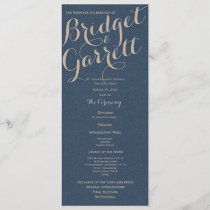 Marinho de Texto do Designer Programa Casamento Az