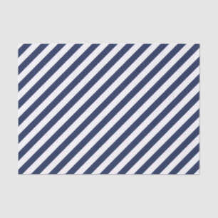 Marinho Diagonal - Papel com Tecido de Stripe