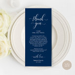 Marinho Elegante Azul, Cartões de agradecimentos d<br><div class="desc">Introduzindo o toque perfeito para a sua recepção de casamento - nosso elegante casamento Obrigado Coloque Cartões de Configuração, com o título "Celebração de Vamos"! Projetados para expressar sua profunda apreciação pela presença de cada convidado em seu dia especial, essas cartas são a maneira ideal de adicionar um toque pessoal...</div>