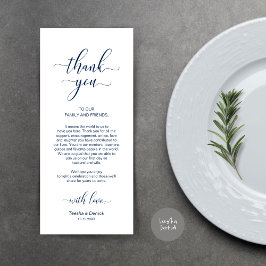 Marinho Elegante Azul, Cartões de agradecimentos d