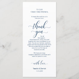 Marinho Elegante Azul, Cartões de agradecimentos d