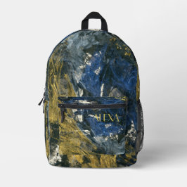 Marinho Elegante Azul Preto Dourado Abstrato