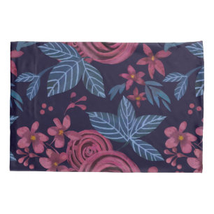 Marinho Elegante Burgundy Floral Watercolo