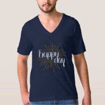 Marinho Feliz Dia Unisex V-Neck T-Shirt