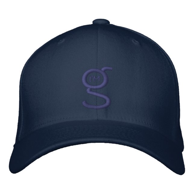 Marinho FlexFit Boné w Logotipo Azul Bordado (Frente)