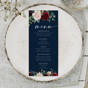 Marinho Floral Burgundy e Menu Blush