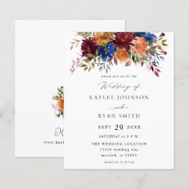 Marinho Laranja Queda Floral 2