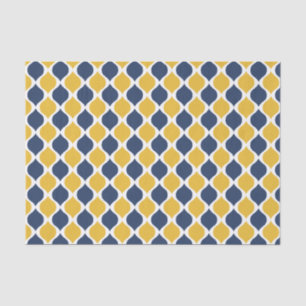 Marinho & lenço de papel amarelo