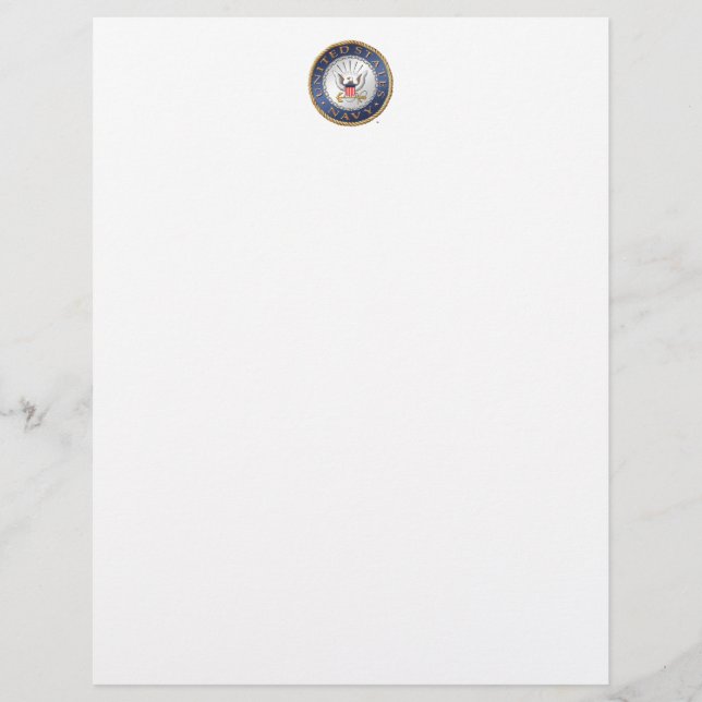 Marinho Letterhead dos EUA (Frente)