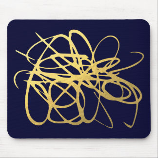 Marinho lindo Mousepad Dourado para seu escritório