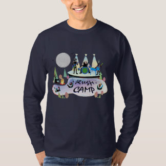 Marinho longo básico RushCamp do t-shirt da Capa