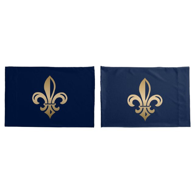 Marinho Luxuoso Dourado Fleur de Lis (Verso - conjunto)