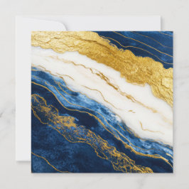 Marinho Luxurioso Azul e Dourado Mármaco Folha