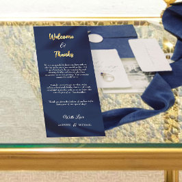 Marinho minimalista moderno Obrigados de boas-vind