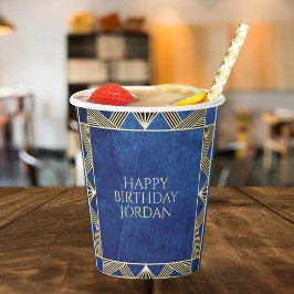 Marinho Moderno de Madeira Azul Masculina Azul Ani