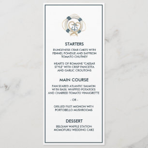 Marinho Náutico e Menu Casamento Branco