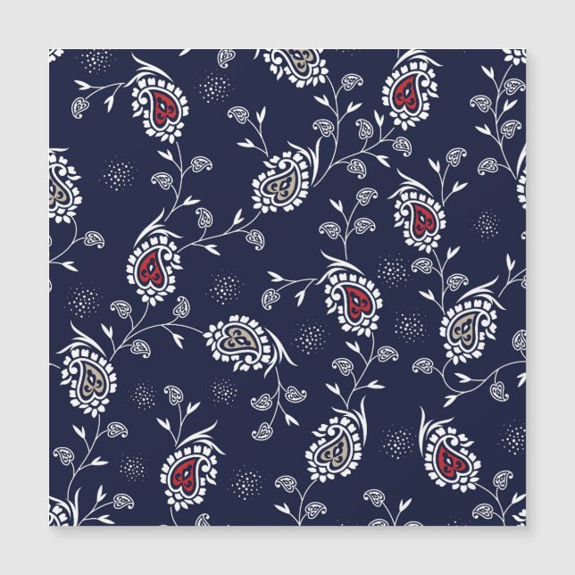 Marinho Paisley: Elegante Pattern Design. (Frente)