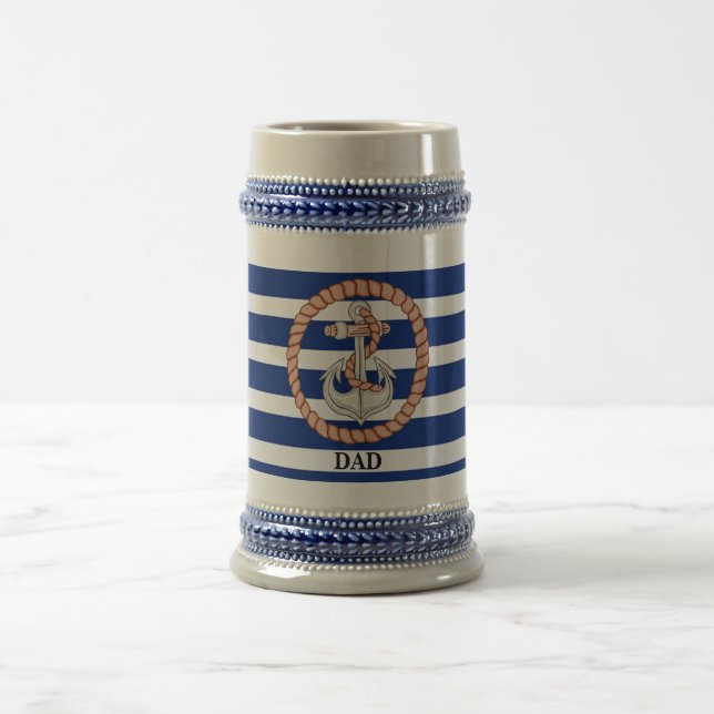 Marinho Personalizado, Caneca de cerveja Azul, Anc (Centro)