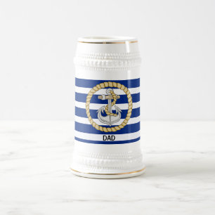Marinho Personalizado - Caneca de cerveja de Âncor