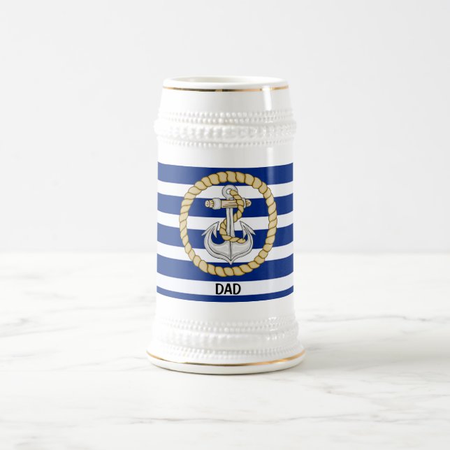 Marinho Personalizado - Caneca de cerveja de Âncor (Centro)