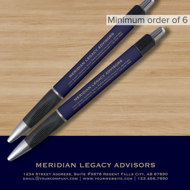 Marinho personalizado Caneta azul e Dourada para e (Criador carregado)