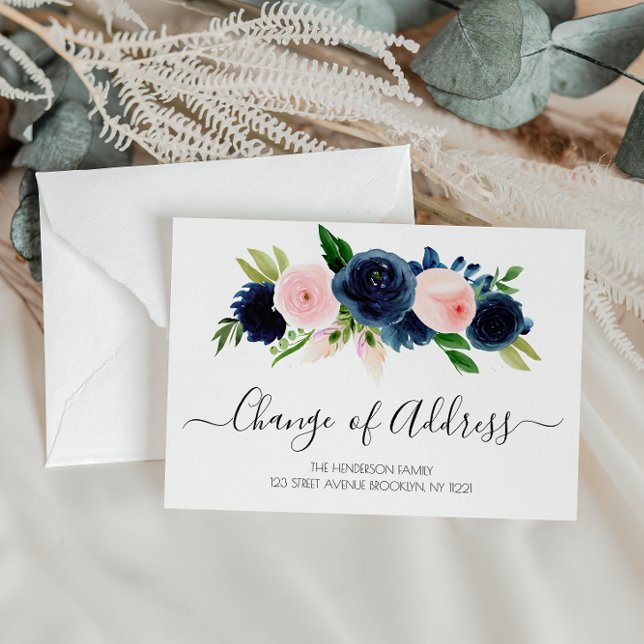 marinho pincel floral novo anúncio móvel de casa (Criador carregado)