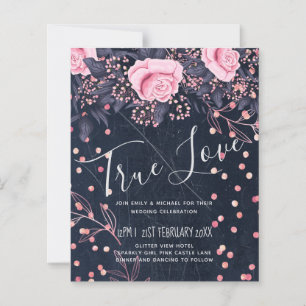 MARINHO Pink Rosegold Casamento Floral