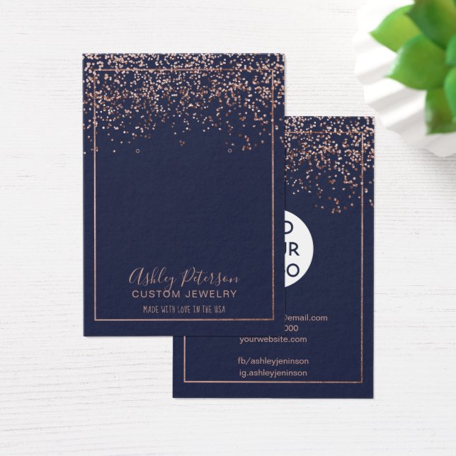 marinho rosa dourado,  azul logótipo, joalharia (Mesa)