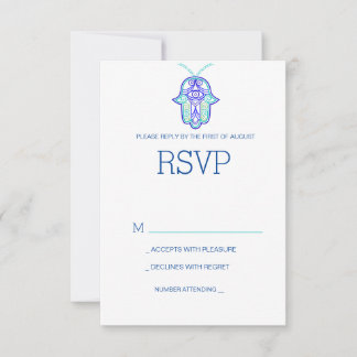 Marinho RSVP de design de casamento Elegante