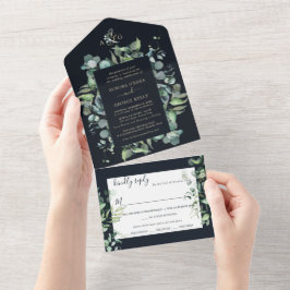 Marinho Rustic Eucalyptus PixDezines no Dourado