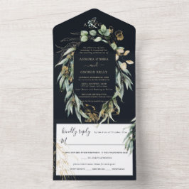 Marinho Rustic Willow Eucalyptus PixDezines em Dou
