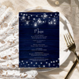 Marinho Rustic Wood Mason Jars Lights Menu de Casa