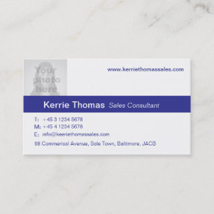 Marinho simples & cartão de visita branco da parte