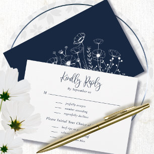 Marinho White Script Typografia Menu Choice RSVP