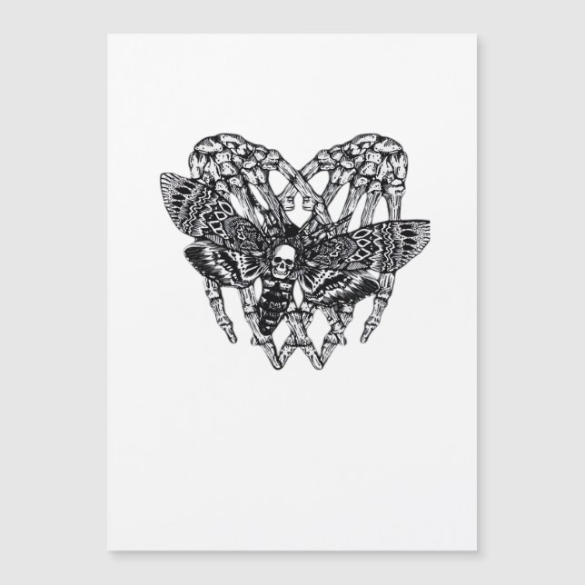 Mariposa Cabeça de Morte Estilo Clássico de Mão e  (Frente)