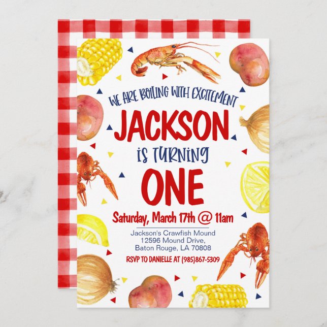 Marisco ferve primeiro convite de aniversário (Frente/Verso)