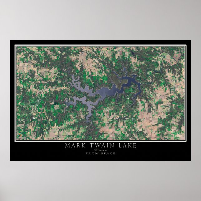 Mark Twain Lake Missouri - Mapa de Poster por Saté (Frente)