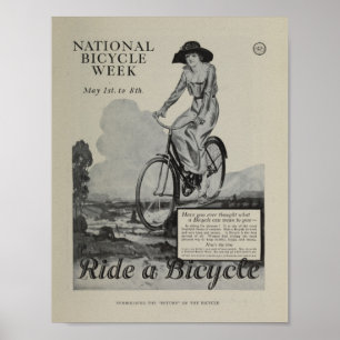 marketing de Bicicleta de 1917 e Poster de Arte