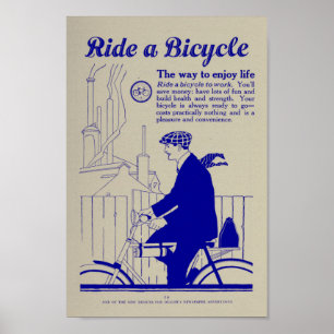 marketing de Bicicleta de 1917 e Poster de Arte