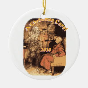 Marley e ornamento redondo de Scrooge 2010