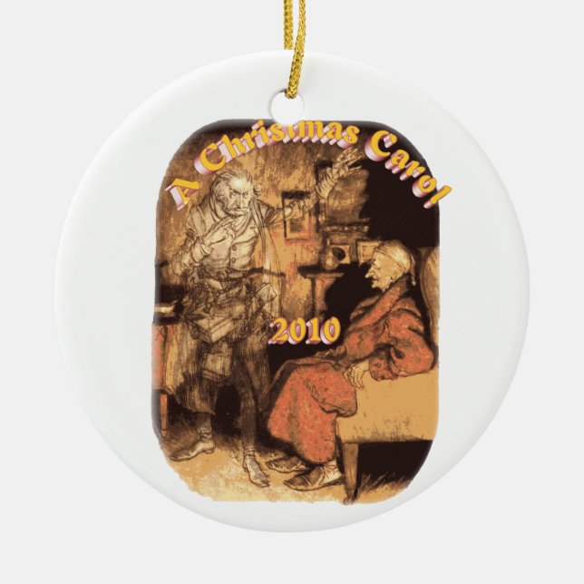 Marley e ornamento redondo de Scrooge 2010 (Frente)