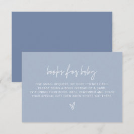 MARLO Modern Boho Dusty Livros Azuis para Cartão d