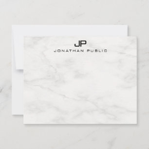Mármaco Branco Elegante Monograma Modelo Moderno