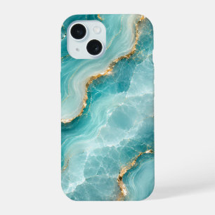 Mármore Ágata Aqua Luxo com Veias Douradas