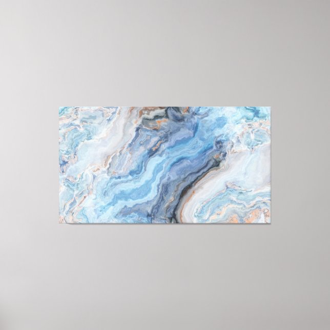 Mármore Azul com Decoração Bonito Dourada Preta (Frente)