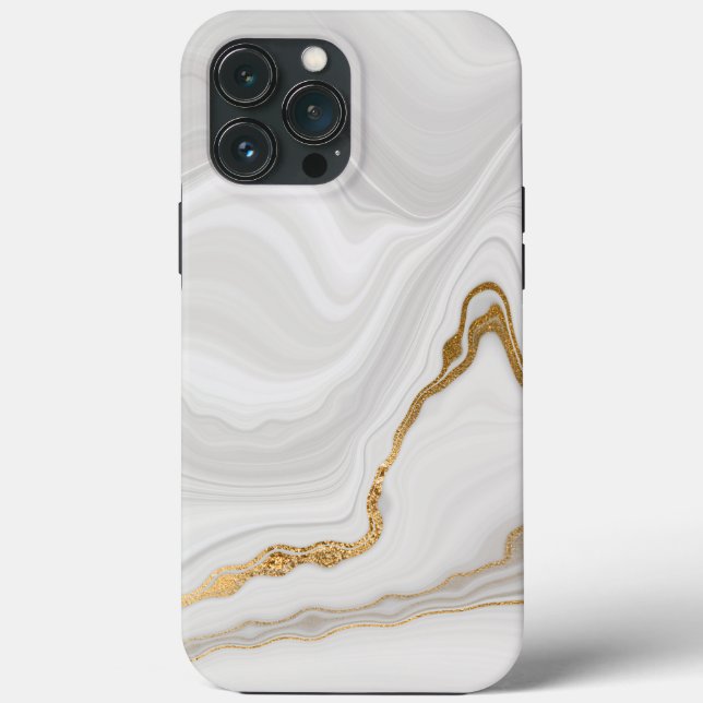Mármore Branco e Dourado Elegante (Verso)