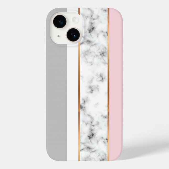 Mármore Branco Elegante com Listras Cinza Rosa Dou (Verso)