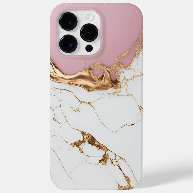 Mármore Branco Rosa Dourado Moderno Luxo Chic (Verso)