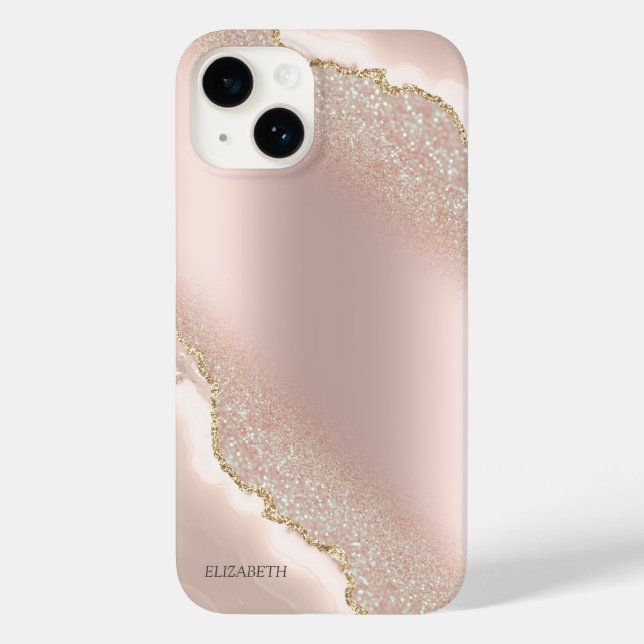 Mármore Brilhante Dourado Rosa Elegante Chic (Verso)